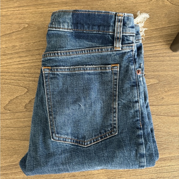 Abercrombie “The Skinny” High Rise Jeans size 26 (2R) color is Dark Destroy - Picture 5 of 6